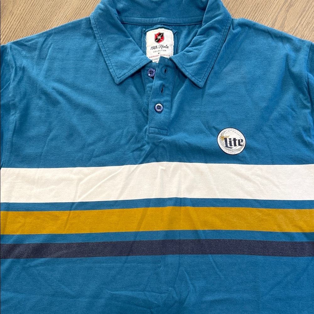 American Needle Miller Lite Golf Polo Shirt XL NWT - Picture 2 of 6